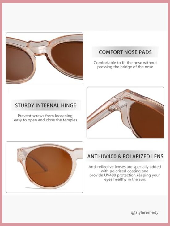 Polarized Fit Over Sunglasses Round Retro Style Driving Travel main image 5